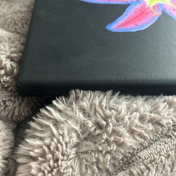 Hand painted Acrylic Tiger Lily On Canvas - Picture 3 of 3